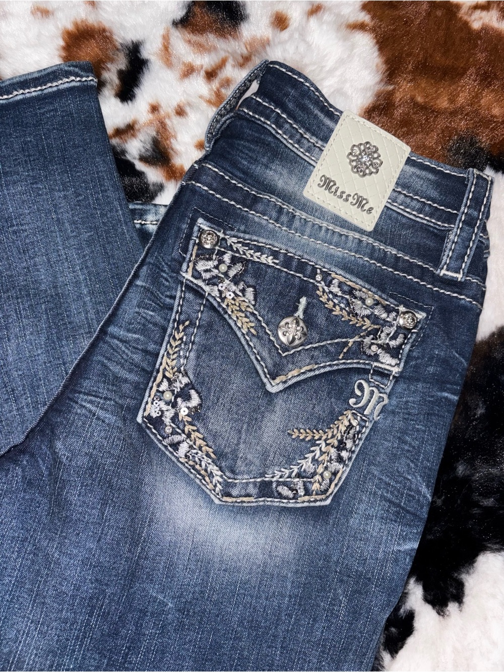Miss Me Embellished Pocket Capris